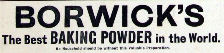 1911 Borwick's press advertisement