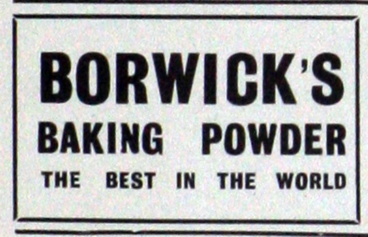 1921 Borwick's advertisement