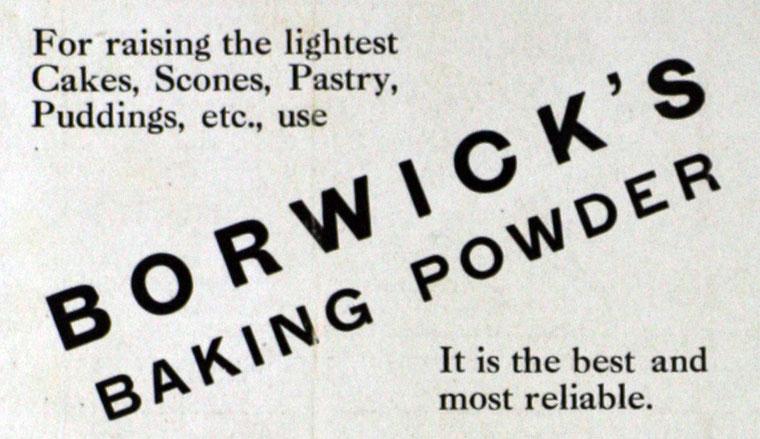 1927 Borwick's advertisement